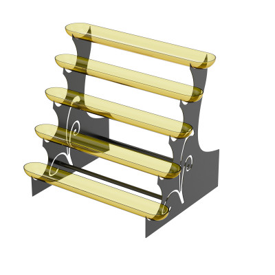 حامل عرض بوفيه على شكل شجرة مكون من خمس طبقات (أكريليك + فولاذ مقاوم للصدأ)، أنيق ومتين لمناسبات تقديم الطعام، يدعم OEM وODM