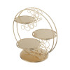 Round Cake Display Frame, Sturdy Three-Tier Steel Stand, Ideal for Weddings and Celebrations, Wholesale Options Available