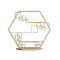 Hexagonal Cake Display Stand, Unique Six-Sided Design, Sturdy Steel Construction, Ideal for Weddings and Events, Bulk Purchase Available