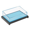 Square Beveled Modern Ice Housing with Light, Black Base – 600x400x150/210mm for Hotels and Events