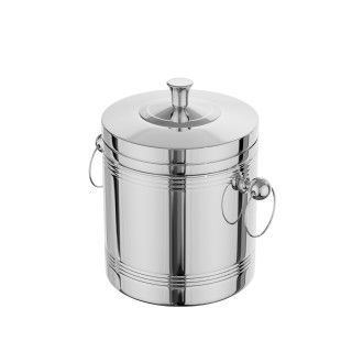 Stainless Steel Ice Bucket – Commercial Champagne Wine Barrel, KTV Cold Beer Barrel, Household Ice Cube Bucket with Ice Clip