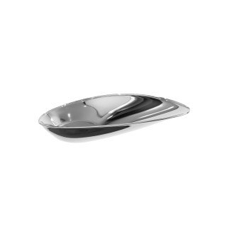 Mini Snack Plate – Stainless Steel Tear Drop Fruit Appetizer Serving Dish for Dessert Nuts, Condiment Dish for Home, Kitchen, and Restaurant