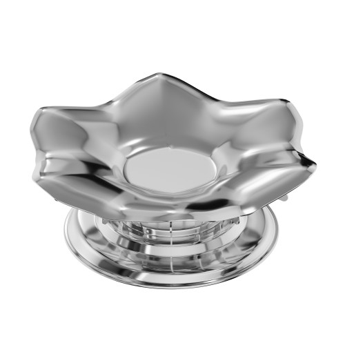 Large Lotus Leaf Stainless Steel Fruit Plate with Base – ElegantDesign for Restaurant and Events