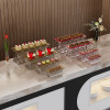 Rectangular Diamond Buffet Dessert Stand – Elegant Display for Hotel Restaurant and Events