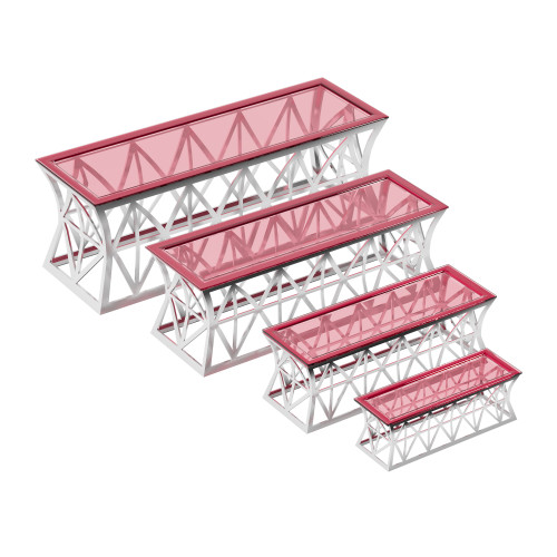 Rectangular Diamond Buffet Dessert Stand – Elegant Display for Hotel Restaurant and Events