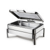 Deluxe Square Stainless Steel PYEIN 44011 S/S 8 Quart Chafers with Glass Lid