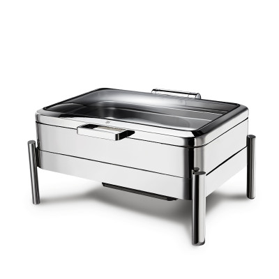 Custom 80 Series B011 Square Glass Cover Hydraulic Buffet Chafer – Premium Buffet Food Warmer Manufacturer | PYEIN®