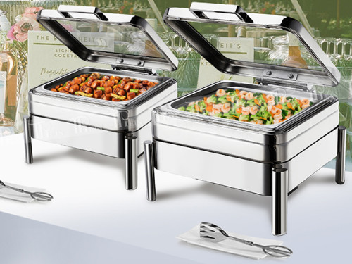 New 80 Series - 2/3 Square Glass Cover Hydraulic Buffet Chafing Dishes – Elegant Food Warmer Manufacturer | PYEIN®