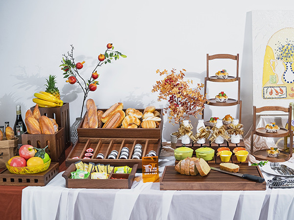 Buffet Wooden Dessert Table Display Stand for Afternoon Tea: Elevate Your Hotel’s Charm with PYEIN®