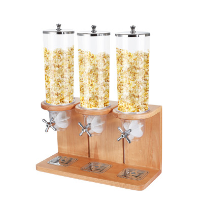 Three-Container Cereal Dispenser – Triple Compartment Solution for Diverse Buffet Offerings