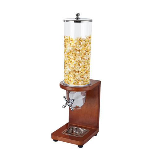 One-Container Sapele Dry Food Dispenser – Elegant Single Compartment Solution for Hotels and Buffets