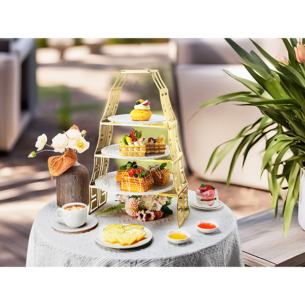Article: Three-Layer Gold Display Stand with Glass Tray – PYEIN®