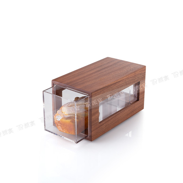 Sapele Stackable Pastry Display Case | Elegant Wooden Design | Multi-Tiered & Portable | Ideal for Bakeries, Cafés, and Events | Durable & Hygienic | Bulk Discounts Available