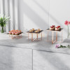 Solid Stainless Steel Metal Frame Rose Gold Dessert Table | Modern Buffet Setup for Weddings, Hotels, and Restaurants | Custom Sizes Available | Support OEM, ODM
