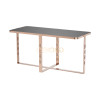 Rectangular Buffet Risers and Stands in Rose Gold with 5mm Black Glass Plate | Modern & Elegant Buffet Display | Ideal for Hotels, Restaurants, Events, and Weddings | Customizable Design | Support OEM, ODM