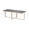 Rectangular Buffet Risers and Stands in Rose Gold with 5mm Black Glass Plate | Modern & Elegant Buffet Display | Ideal for Hotels, Restaurants, Events, and Weddings | Customizable Design | Support OEM, ODM