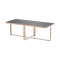 Rectangular Buffet Risers and Stands in Rose Gold with 5mm Black Glass Plate | Modern & Elegant Buffet Display | Ideal for Hotels, Restaurants, Events, and Weddings | Customizable Design | Support OEM, ODM