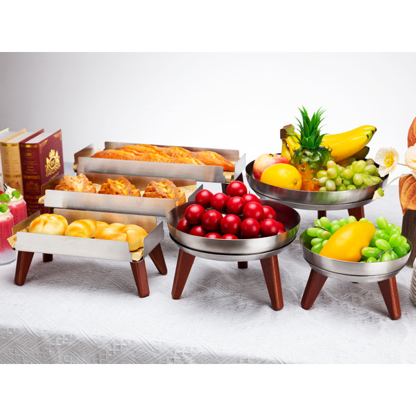 Redefining Buffet Elegance with the Stainless Steel Sapele Base Fruit Plate – PYEIN®