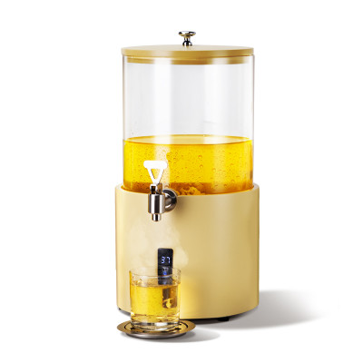 8L Digital Display Glass Juice Dispenser, Smart Temperature Control, Transparent Beverage Tank with Stainless Steel Base, Ideal for Hotel Breakfast Buffets & Catering, Support OEM/ODM