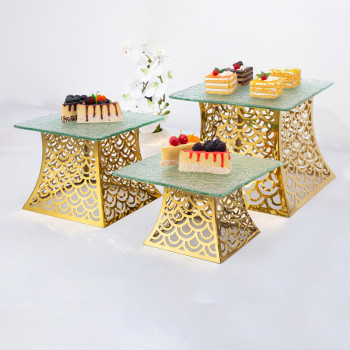 Gold Fish Scale Dessert Stand, Elegant Buffet Display Rack, Luxurious Gold-Plated Stainless Steel, Ideal for Weddings, Hotels, and Banquet Events, Support OEM/ODM
