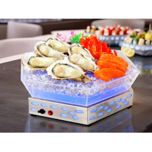 Illuminate Your Buffet: The Magic of Hexagonal Beveled Ice Tray LED Ice Housing by PYEIN®