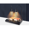 Double-Head Digital Display Black Heat Preservation Lamp, Dual-Layer Heating Buffet Lamp, Adjustable Temperature Control, Ideal for Hotel Buffets, Catering & Commercial Kitchens, Supports OEM/ODM