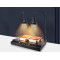 Double-Head Digital Display Black Heat Preservation Lamp, Dual-Layer Heating Buffet Lamp, Adjustable Temperature Control, Ideal for Hotel Buffets, Catering & Commercial Kitchens, Supports OEM/ODM