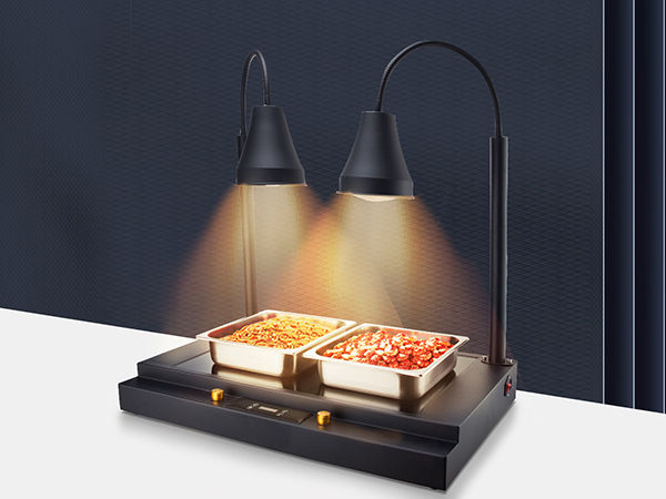 Custom food warming lamp engineering with lamp configurations and branding options