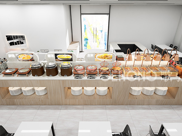 Convenient Restaurant Buffet Table for Space Optimization