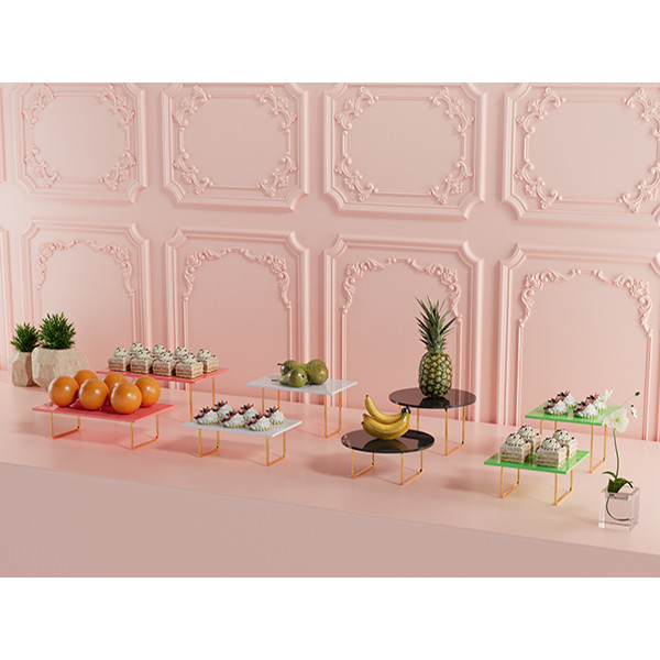 طبق أكريليك فاخر مع حوامل عرض من الفولاذ المقاوم للصدأ: إعادة تعريف أناقة البوفيه مع PYEIN®