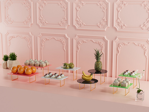 Premium Acrylic Plate with Stainless Steel Display Stands: Redefining Buffet Elegance with PYEIN®