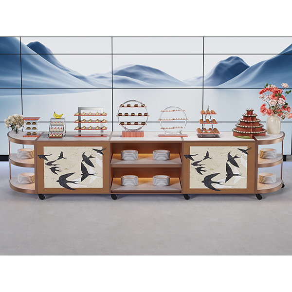 حامل حلوى من الفولاذ المقاوم للصدأ: منصات عرض أنيقة للبوفيهات الحديثة