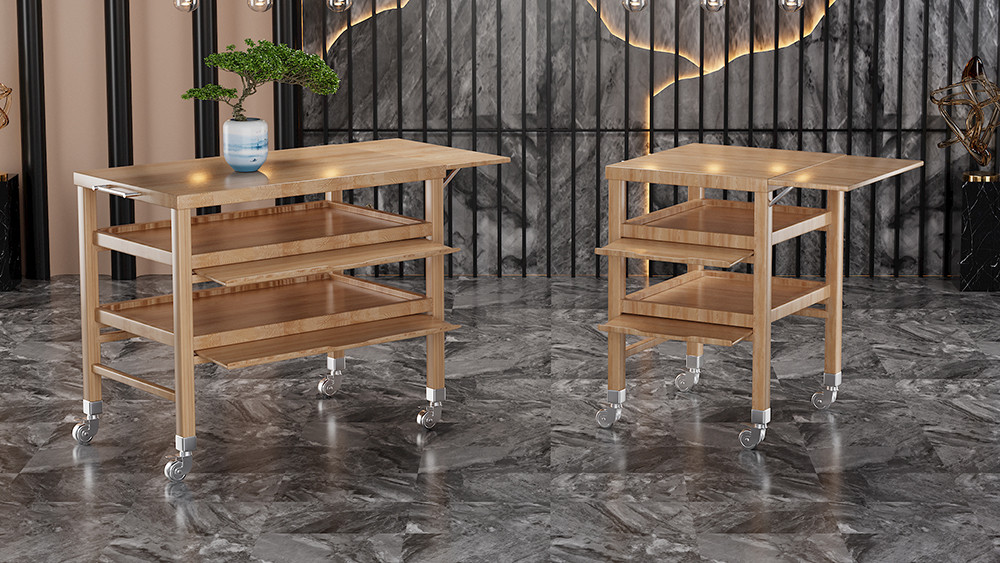 Mobile Beech Trolley Cart