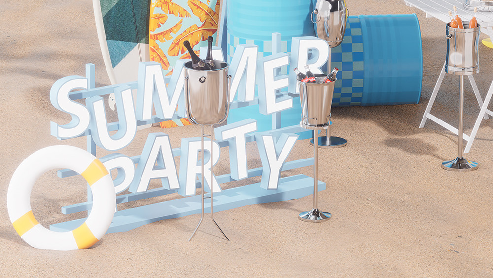 champagne cooler stainless steel