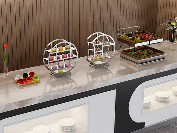 Round Stainless Steel Food Display Stands That Make Buffet Service Simpler