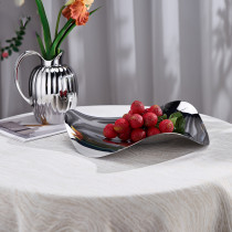 Stainless Steel Fruit Platter Nordic Metal Serving Tray | Waterproof Explosion-Proof Plate | Food-Grade Buffet Display | Scratch-Resistant Rust-Free | Hotel Buffet & Home Decor | Supports OEM, ODM