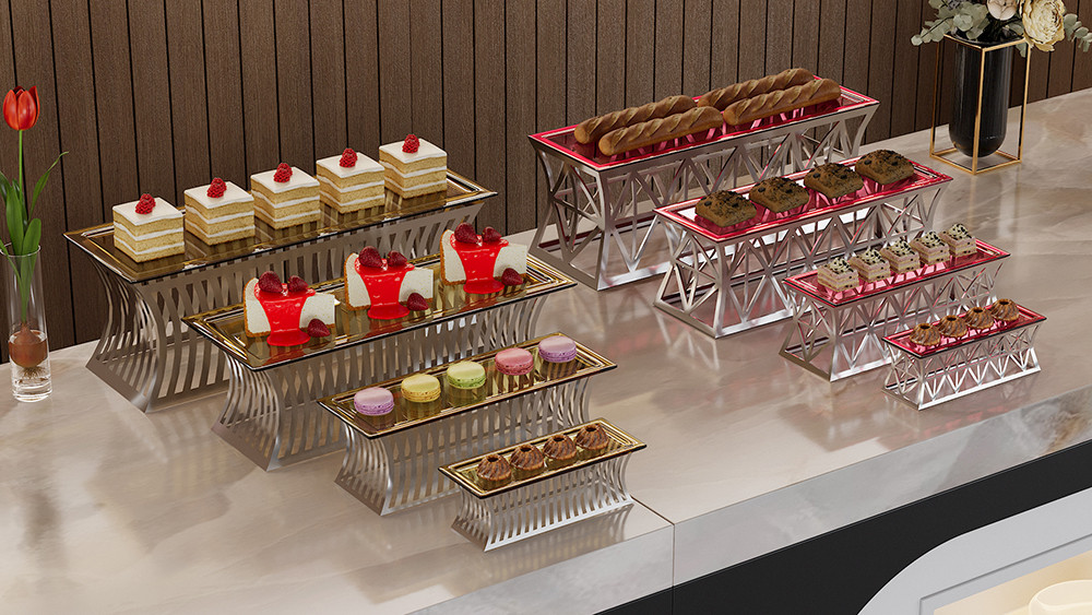 Stainless Steel Buffet Display Racks