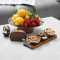 Square Wooden Stand with Three Wave Bowls | Wooden Buffet Display Stand | 3 Bowl Wave Shape Serving Set | Dessert Fruit Snack Display | Hotel Buffet & Catering | Supports OEM, ODM