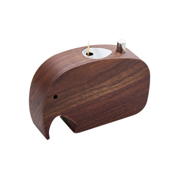 Walnut Wood Elephant-Shaped Push-Button Toothpick Holder | Automatic Toothpick Dispenser Box | Wooden Tabletop Toothpick Case | Hotel Restaurant & Home Use | OEM ODM