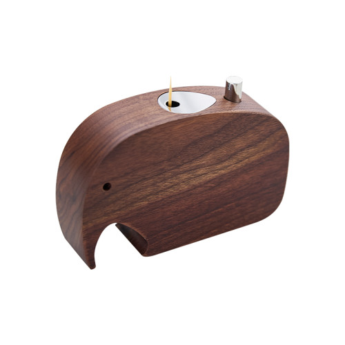 Walnut Wood Elephant-Shaped Push-Button Toothpick Holder | Automatic Toothpick Dispenser Box | Wooden Tabletop Toothpick Case | Hotel Restaurant & Home Use | OEM ODM