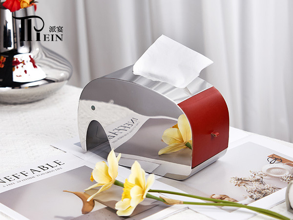 Stainless Steel Elephant Tissue Box | Decorative Tissue Holder for Hotels