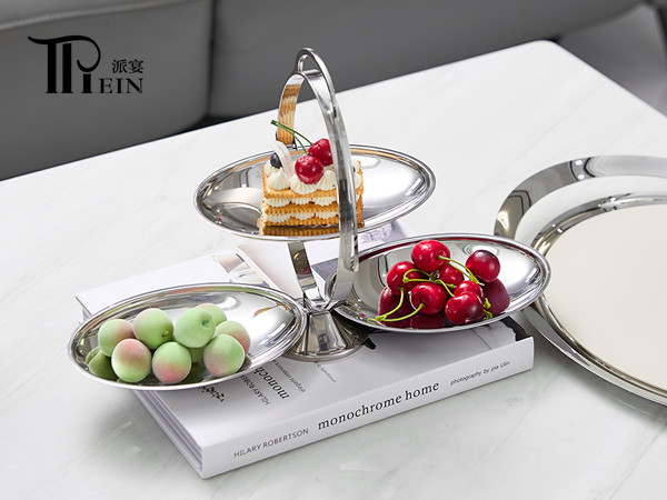 Folding Stainless Steel Cake Stand | Space-Saving Buffet Display