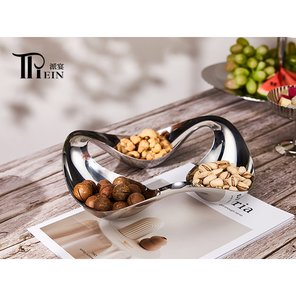 Three-Headed Circular Fruit Plate | Buffet Divided Fruit Serving Tray