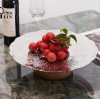 Stainless Steel Fruit Plate with Wooden Base – Premium Buffet Solution by PYEIN