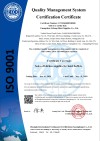 Quality Management System Certification Certificate