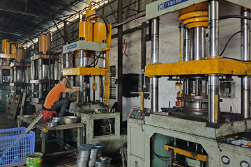 Stamping process for stainless steel buffet equipment components