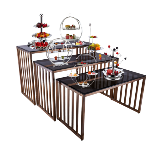 Hotel Restaurant Buffet Table - Stainless Steel Coffee Break Snack Display Table | Multi-functional Dining Table with Various Styles and Sizes | Elevate Your Dining Experience