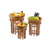 Solutions de restauration OEM et ODM : Présentoirs à salade de fruits en bois pour une touche rustique