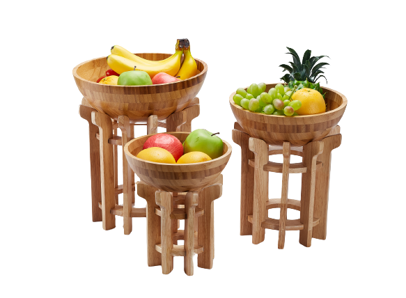 Wooden Fruit Salad Displays