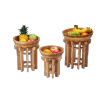 Solutions de restauration OEM et ODM : Présentoirs à salade de fruits en bois pour une touche rustique